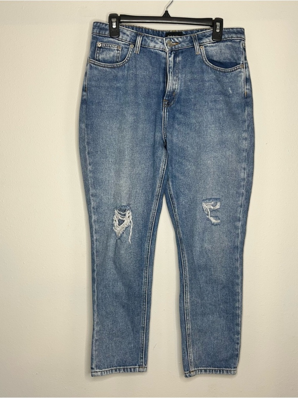 Frank & Oak Size 28 Women's Light Blue Distressed Billie Jeans